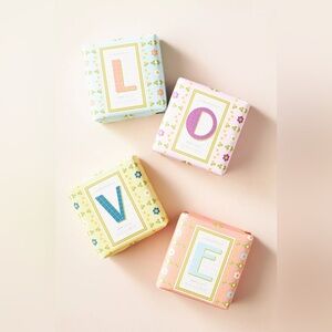 NWT! Anthropologie Love Bar Soap Gift Set / 4 Scented Soaps